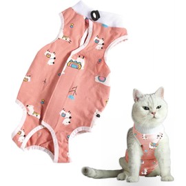 Cat Surgery Recovery Suit, Cat Body After Surgery, Castration Pet Medical Surgical Shirt, Surgery Recovery Suits, Cat Onesie for Anti Licking, Adjustable Sizes, Easy to Wear