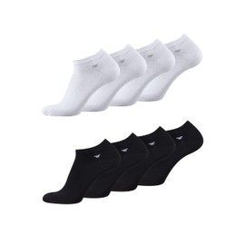 TOM TAILOR Trainer Socks - Comfortable Men's Socks - Socks for Everyday and Leisure - in a Practical Pack of 8, Black / white