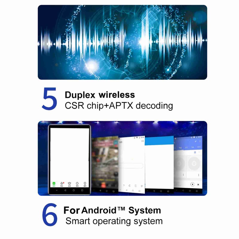 Bluetooth 5.0 MP3 Player with WiFi HD 4.0 Inch Full