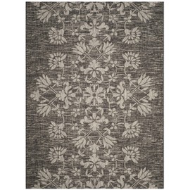 SAFAVIEH Courtyard Collection 8' x 10' Black/Light Grey CY8064 Indoor-Outdoor Waterproof Easy-Cleaning Patio Backyard Mudroom Area-Rug