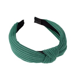 Blausky 1 Piece Women's Headband, Headband Knot Warp, Knotted Knot Vintage Hair Bands, Wide Retro Fabric Headband, Non-Slip Fashionable Hair Accessories, Headbands for Women, Dark Green A
