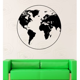 Wall Stickers Vinyl Decal Earth Geography School Atlas Map Room Decor (ig2138)