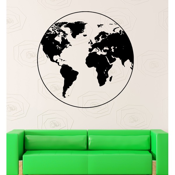 Wall Stickers Vinyl Decal Earth Geography School Atlas Map Room