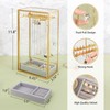 Glass Necklace Organizer Holder, Jewelry Organizer Necklace Holder with Hanging