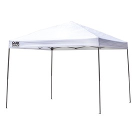 Quik Shade 10' x 10' Expedition 100 Square Feet of Shade Straight Leg Base Outdoor Pop-Up Canopy - White