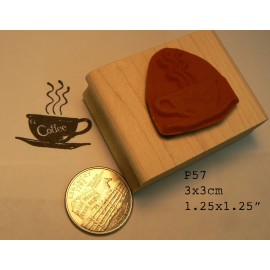 dragonflylaser Coffee cup rubber stamp P57