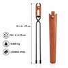 SHINE TRIP Carbon Steel Barbecue Fire Tongs, Lightweight Portable Anti-Scalding