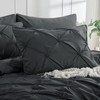 Aisbo Pintuck Comforter Set Twin - Anthracite Grey Pinch Pleated