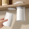 Magnetic No-Drill Upside-Down Rinsing Cup Holder for Bathroom Organization Gray (for Rinsing) 2ea