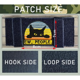 2 PCS Ew People Funny Patch Tactical Embroidered Emblem Hook and Loop Applique Badge Patches for Clothes,Backpack,Jacket,Jeans,Vest,Hat,Bag,Biker,Uniforms,Armband,Pouch