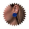 Allereya Boho Blue Rose Earrings Rose Floral Stud Earrings Enamel