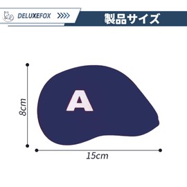 DELUXEFOX Golf Iron Covers Set (Pack of 10) Numbered Iron Protection 3-9/A/Pw/Sw Pole Sleeve Protective Covers Fits Most Golf Club Head Covers (Blue)