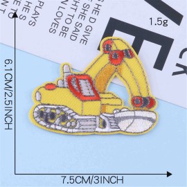 Unbranded Iron on patch Excavator backhoe Construction loader track hoe bulldozer 2945