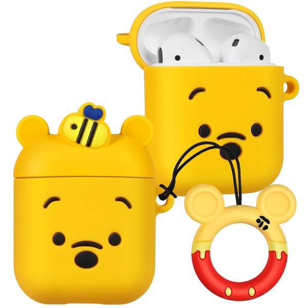 Boaretiu for AirPods 2/1 Case - Cute Kawaii Yellow Bear