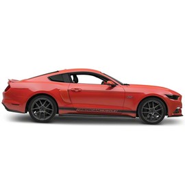 MP Concepts Quarter Window Scoops; Gloss Black Compatible for 15-23 Mustang Fastback