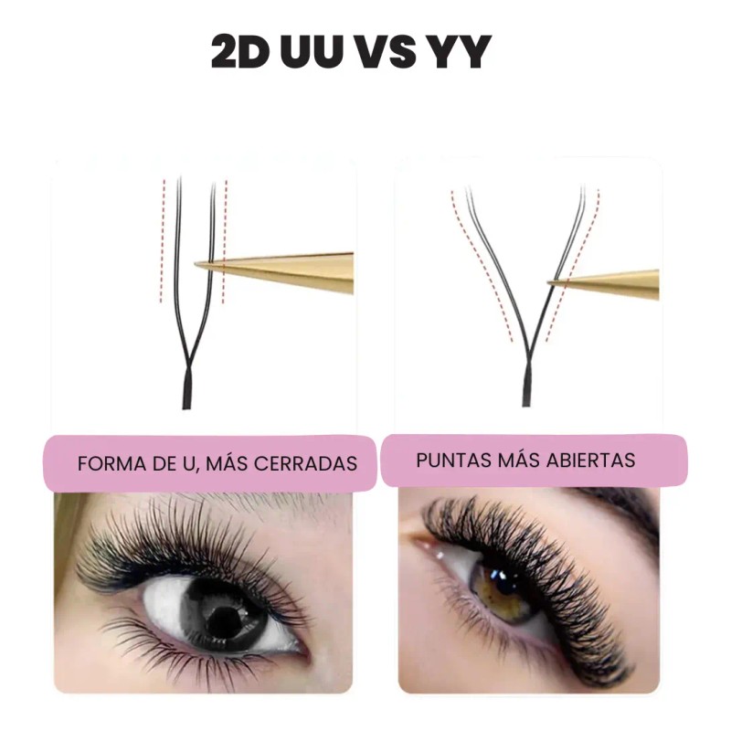 Pestañas Nagaraku 2d Uu Volumen Natural Extensiones Pestaña