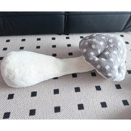 Hofun4U Giant Mushroom Plush Pillow - 51 inch Mushroom Shaped Stuffed Long Body Pillow - Polka Dot Mushroom Plush - Christmas Birthday Gifts Choice Home Decoration (Grey)