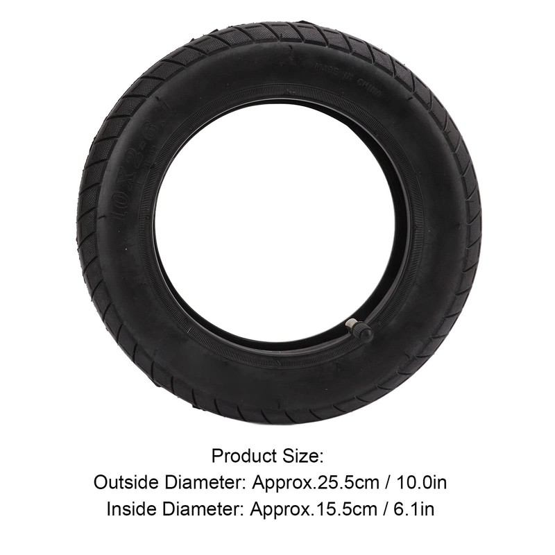 ZAICOLER Scooter Tires, 10x2‑6.1 Rubber Thickening Wheel Tire Scooter Wheels