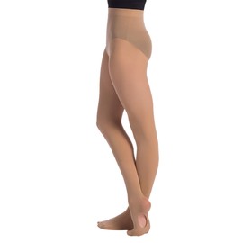 So Danca - Convertible Tights - Ballet Tights, Soft, Made for Performance, Stretchable and Flexible (US, Alpha, XX-Large, Regular, Regular, Caramel)