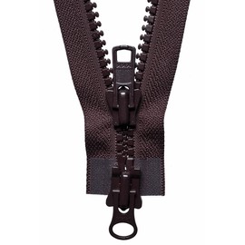 YKK Two Way Slider Zip, No. 570 Brown, 66 cm Length