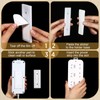 Yinkin 6 Pcs Power Strip Holder Self Adhesive Power Strip