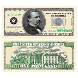 American Art Classics Casino Night Party Package - 100 Each of $100.00, $500.00, $1000.00, $10,000.00, $50,000.00 and $100,000.00 Bills.