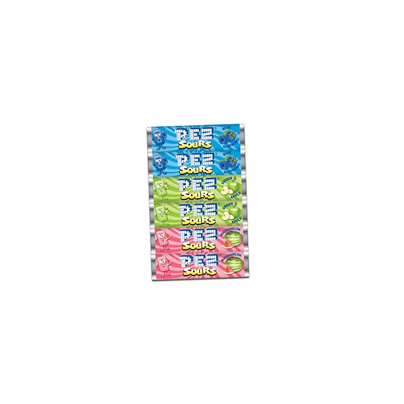 PEZ Candy PEZ Refills, 6- Packages, (Pack of 12) Sourz