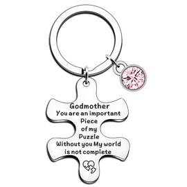 JETTOP Will You Be My Godmother Gifts Keyring and Birthday Christmas