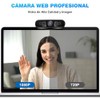 Spardar Webcam con Micrófono, Cámara Web 2K HD 1080P para