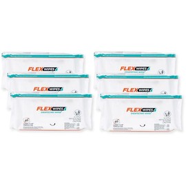 Generic Flex Wipes 36080 Pack of 6 Disinfectant Wipes, Large 7"" x 8"" Wipes, 80 Wipes per Pack, Dispenses One at a Time