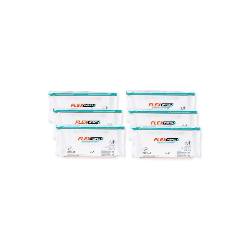 Generic Flex Wipes 36080 Pack of 6 Disinfectant Wipes, Large