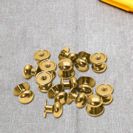 Jiozermi 24 Packs Mini Drawer Pulls, 0.39 Inch Diameter Round Knobs, Tiny Dresser Knobs, Mini Knobs for Jewelry Box, Light Gold