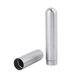 Metal Tube Container Thickened Stainless Steel Cigar Case Tube Humidor Tube Portable Travel Cigar Carry Case Single, Elegant Cigar Tube