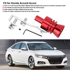 Car Turbo Sound Exhaust Whistle Turbo Sound Whistle Silencer Red Turbo Sound Pipe Muffler Exhaust Pipe Simulator Whistle Replacement for Accord Acura