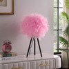 ORE International 20.5" in Hot Pink Feather Shade Tripod Modern