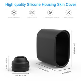 HOLACA Protective Silicone Cover for AOSU Wireless Camera Pro/Max, SolarCam Pro/Max, Anti-Scratch Skin for AOSU Security/Solar Cameras Wireless Outdoor(Black, 1 Pcak)