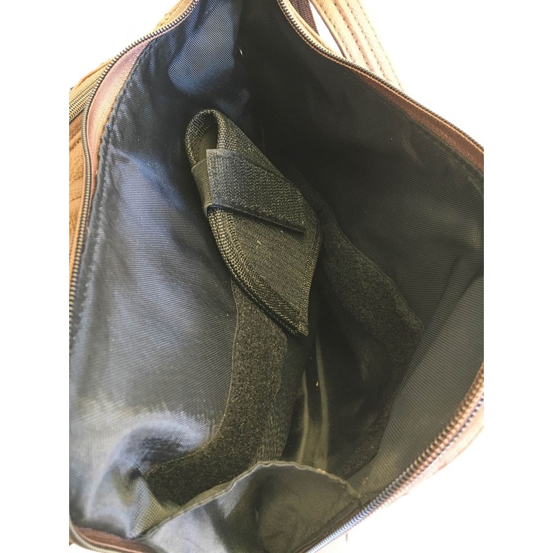 ROMA LEATHERS Stylish Leather Locking Concealment Crossbody Purse - CCW