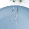 925 Sterling Silver Threader Earrings Tassel Chain Dangle Drop Long
