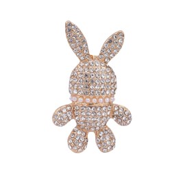 Cute Animal Rabbit Brooch Pin for Women Girls gold plated crystal teen cartoon bunny rhinestone fashion brooch lapel pin dress accessories holiday Easter jewelry gift for daughter Nice pet lover,