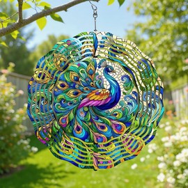 jianyana Wind Spinner 3D Hanging Garden Decoration for Indoor Outdoor Rainbow Wind Spinners