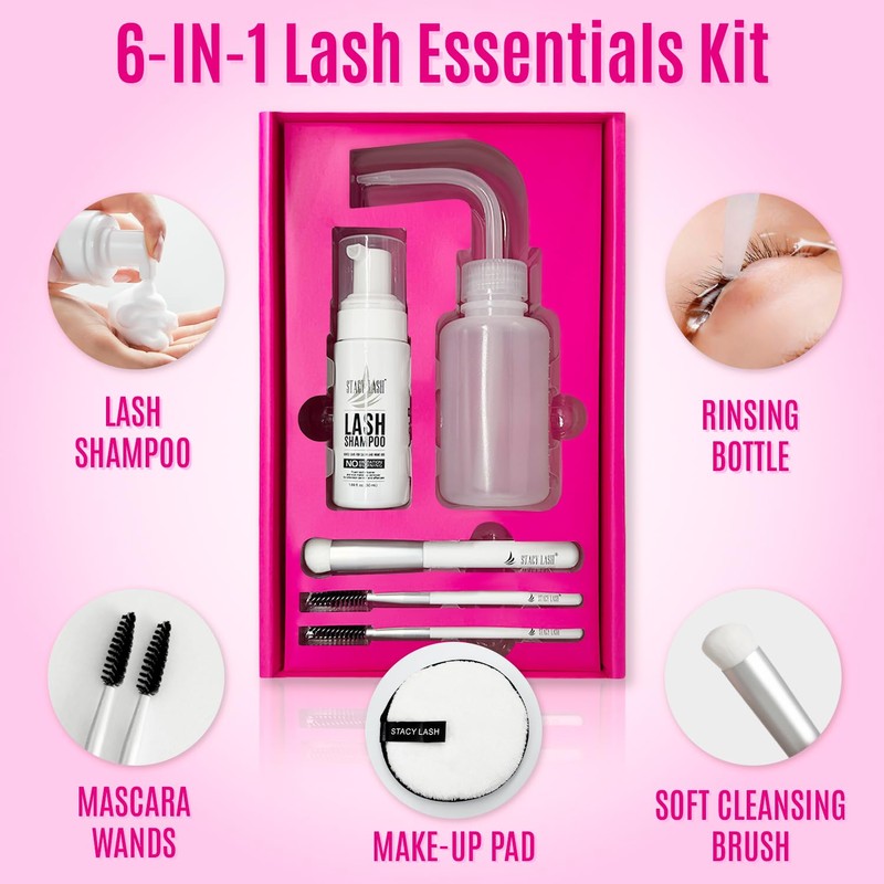 STACY LASH Lash Shampoo 50ml Kit Foaming Cleanser with Eye
