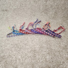 Handmade 8 Pcs Multi Color Woven Friendship Bracelet Braided Thread Hippie Boho Festival