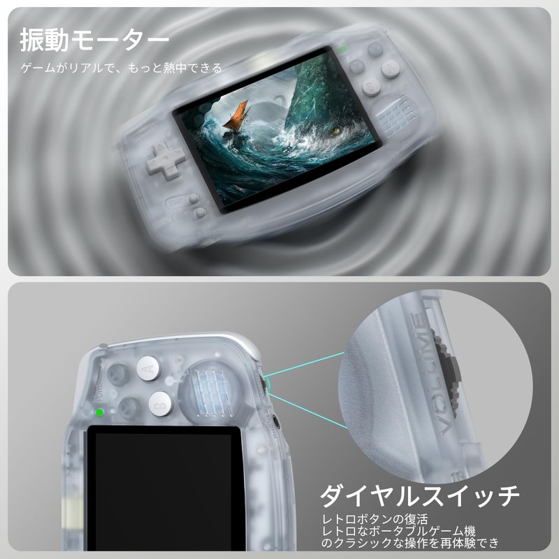 anbernic rg 34xxハンドヘルドゲームコンソールlinuxシステムh700 3.4インチips wifi/bluetooth wi-fiオンラインマルチプレイヤーとストリーミング (RG34XX-Glacier)