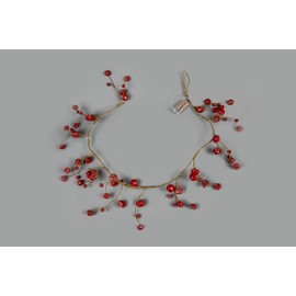 SHATCHI 150cm Pre-Lit Hanging Garland Decorations Golden/Silver/Red/Rustic Bells with 20 Warm White LEDs Christmas Home Wall Door Jingle Xmas Holiday DIY Crafts, 150 cm