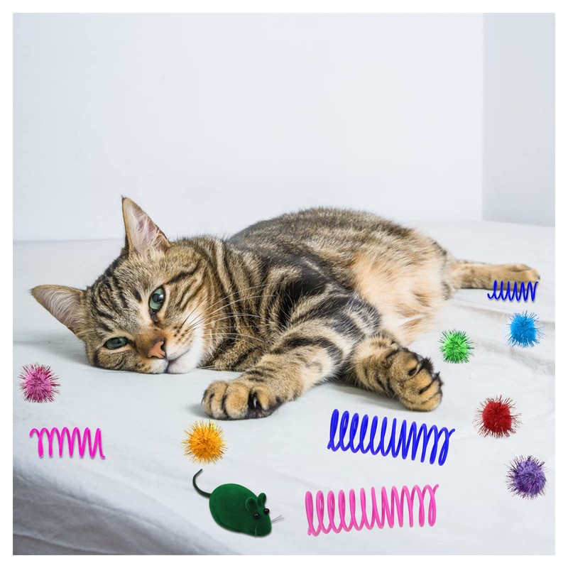 Andiker Cat Toys for Indoor Cats, 4 Big Cat Springs