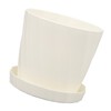 5 PCS Indoor Plant Pots with Base PP White Beautiful
