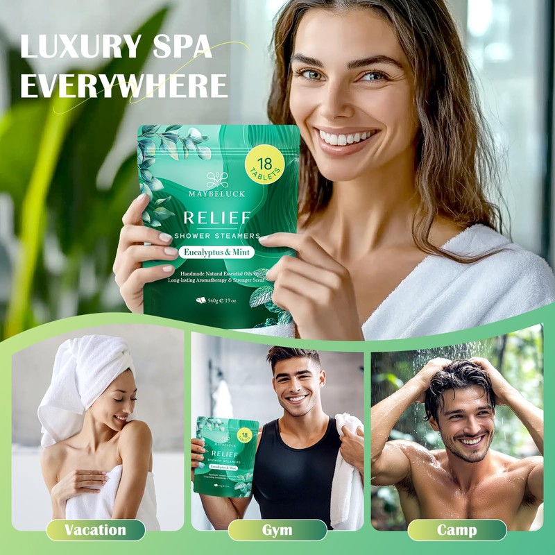 Eucalyptus Mint Shower Steamers Aromatherapy - Self Care & Relaxation