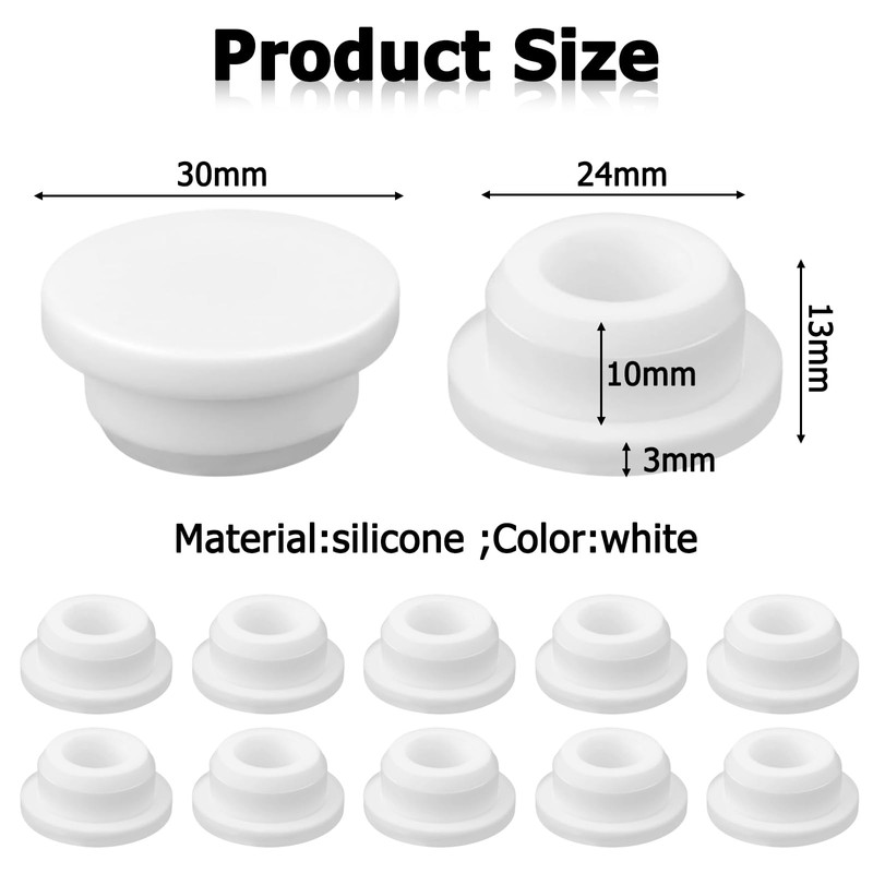 Pack of 10 Sink Overflow Covers, Overflow Covers for Sinks,