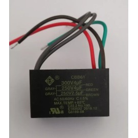 Razam Capacitor Para Ventilador De Techo 4uf-4uf-2.5uf
