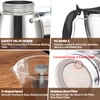 DITOSH 430 Stainless Steel Base Stovetop Espresso Maker Transparent Moka